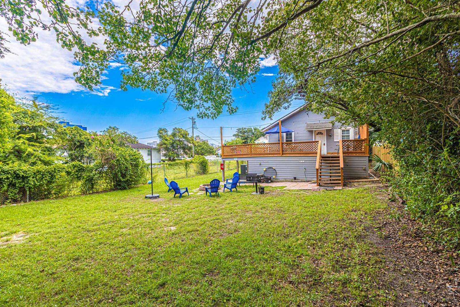 Gorgeous Centrally Located Ocean View 2 King, Huge Private Yard & Deck, Firepit, Bbq, & Game Tables Myrtle Beach Exterior foto
