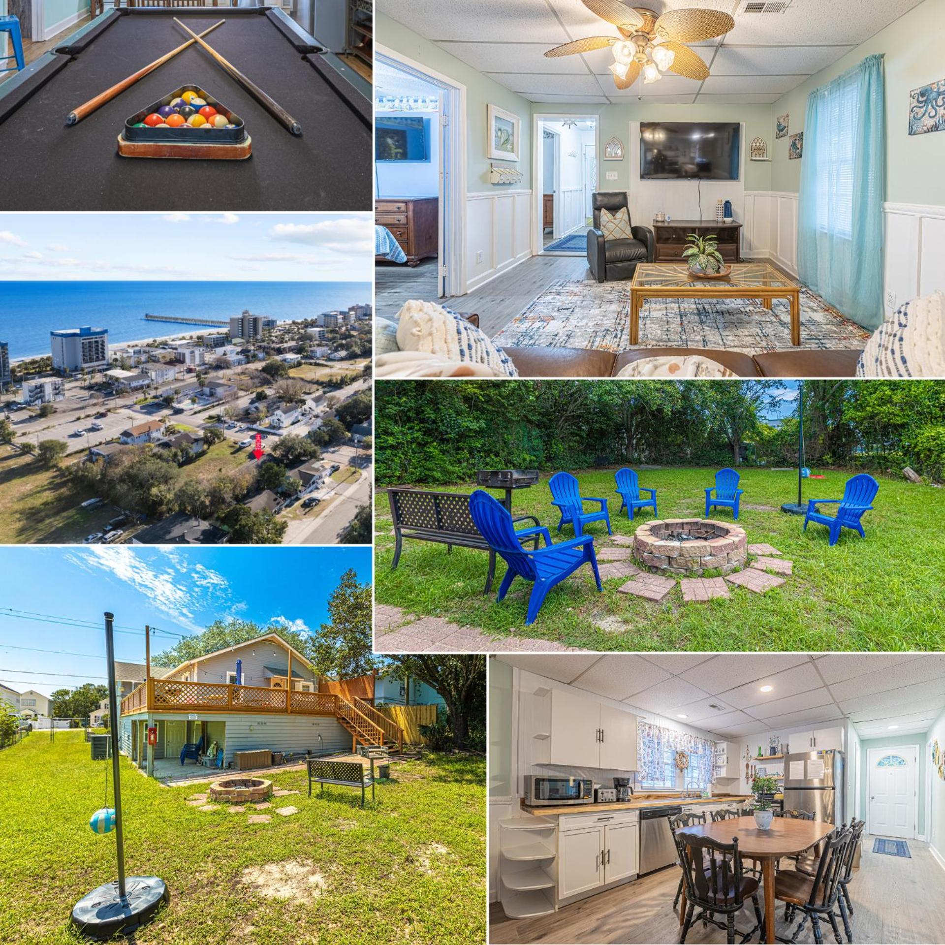 Gorgeous Centrally Located Ocean View 2 King, Huge Private Yard & Deck, Firepit, Bbq, & Game Tables Myrtle Beach Exterior foto